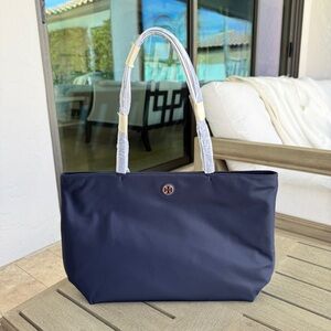 Best Price‼️Tory Burch Nylon Small Tote 171477 $275 color: Navy